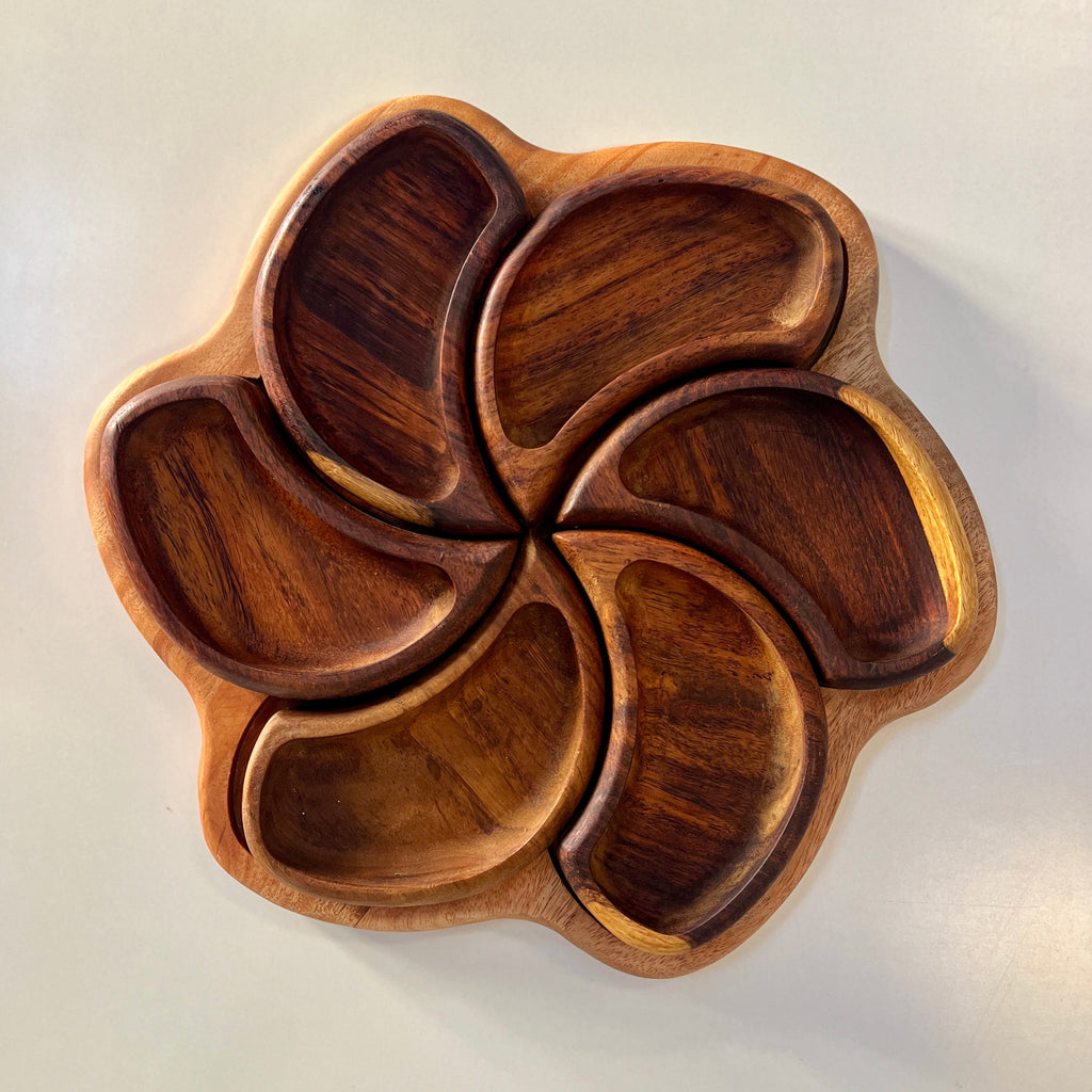 Rosewood Snack Plate | Flower