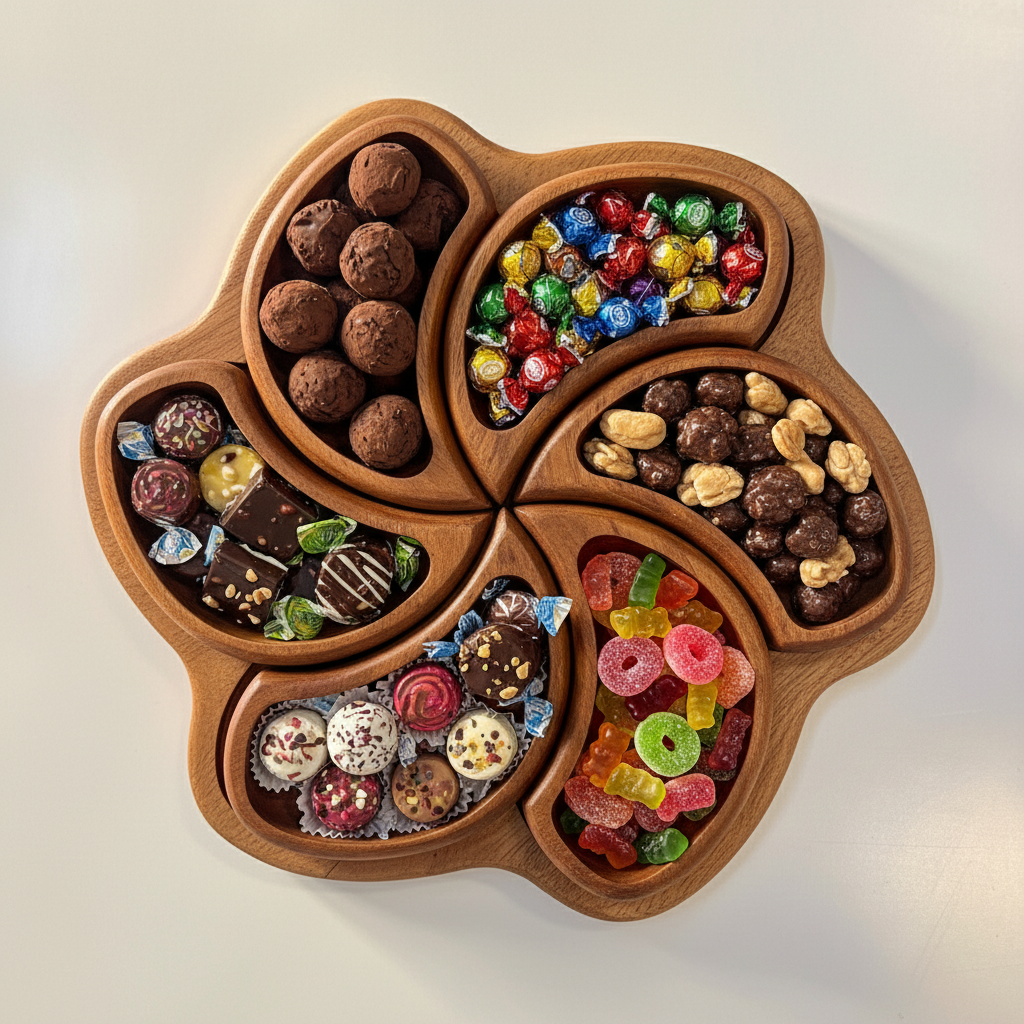 Rosewood Snack Plate | Flower