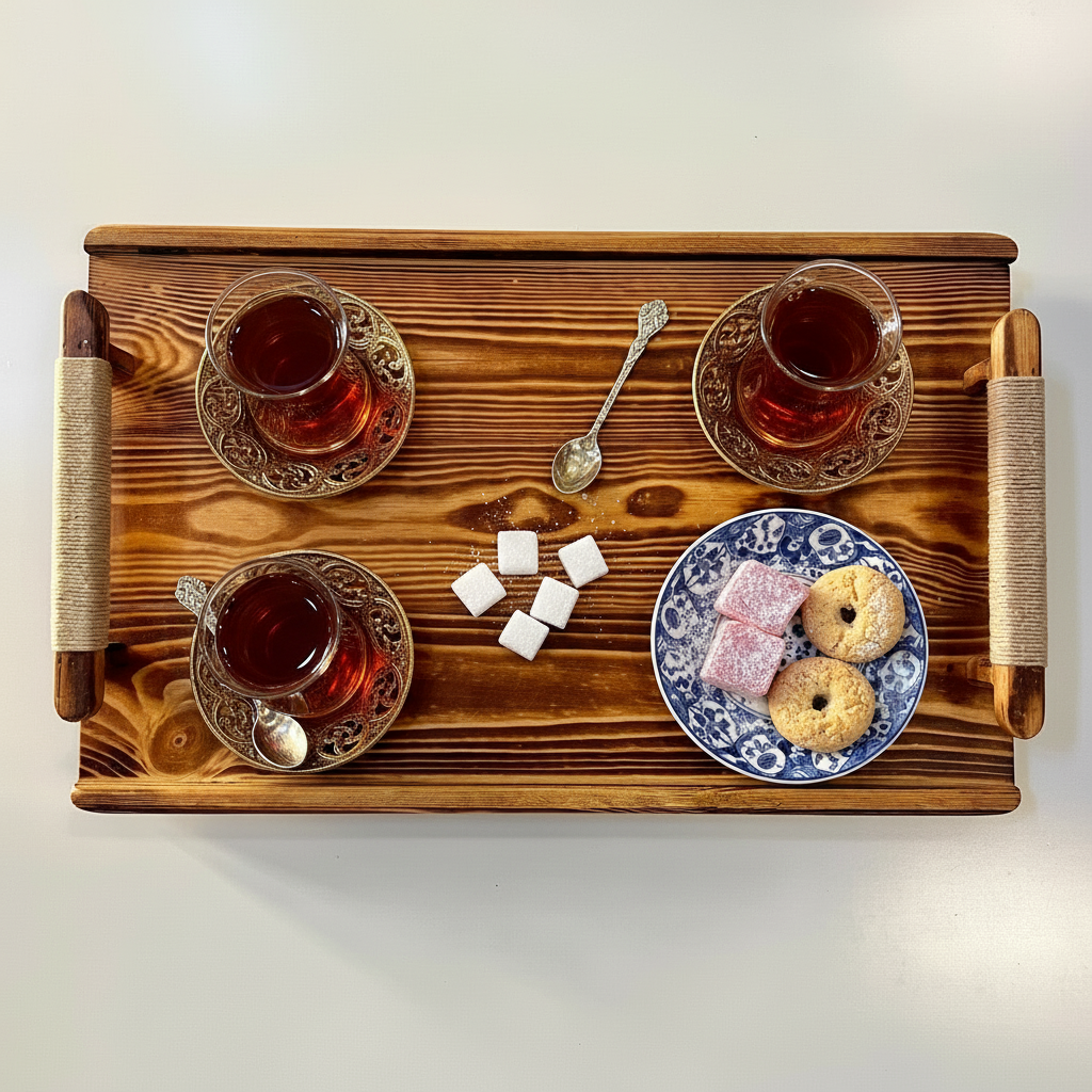 Wood Tray Rectangular 25X45 cm
