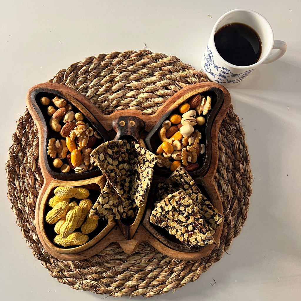 Rosewood Snack Plat | Butterfly